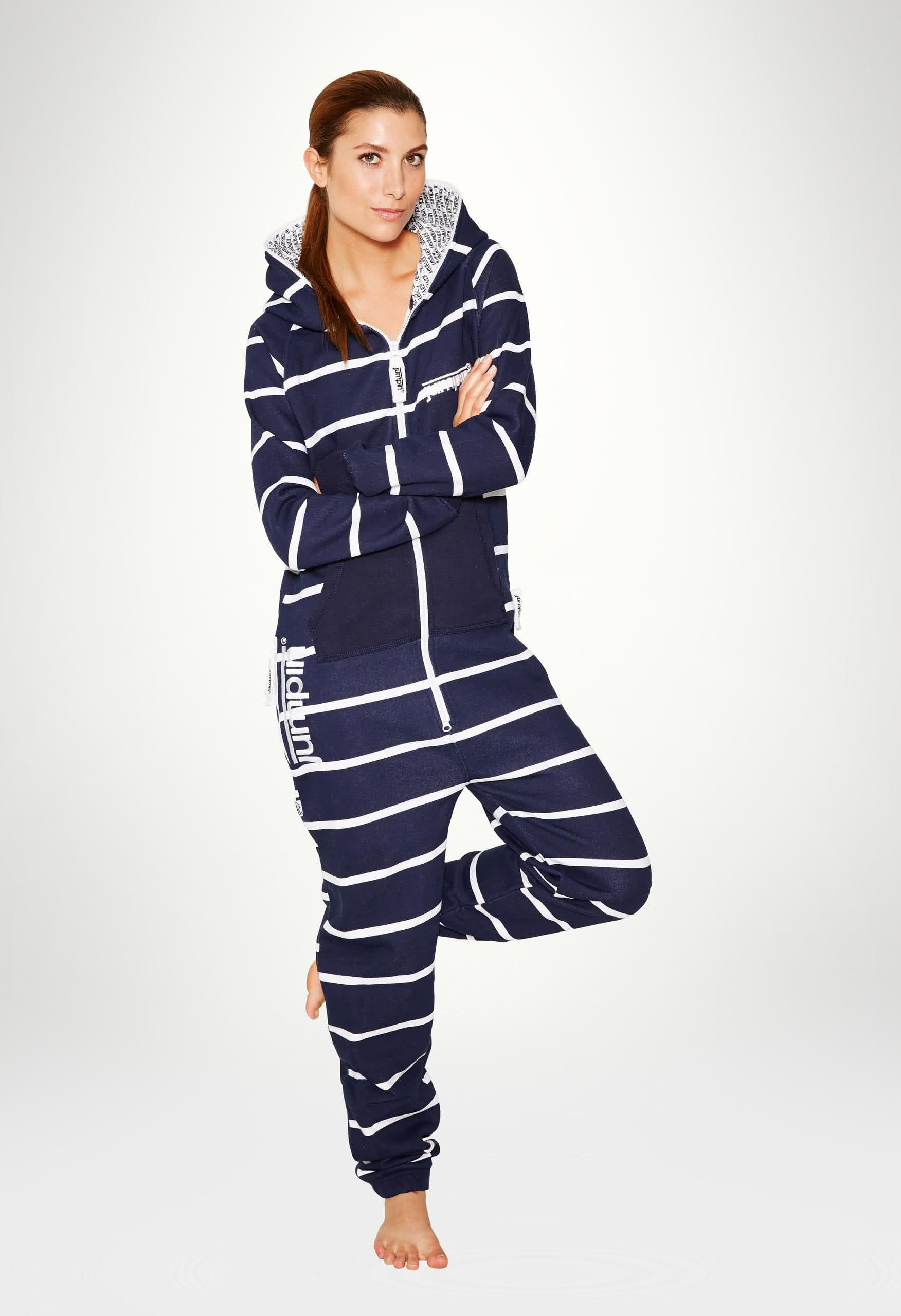 Jumpin Jumpsuit Original Stripe Navy Damen